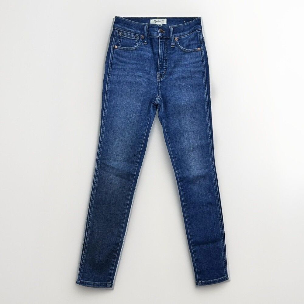 Madewell Jeans Womens 25 Blue Skinny 10” High Rise Stretch Medium Wash Denim